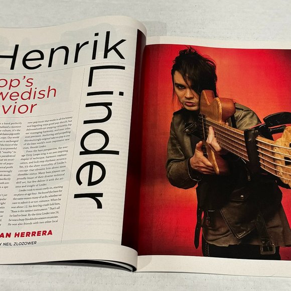 Bass Player Magazine - Henrik Linder of Dirty Loops - October 2014 - Picture 4 of 4